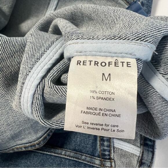 Retrofete Andreia Strapless Denim Mini Dress Size M - Picture 7 of 8